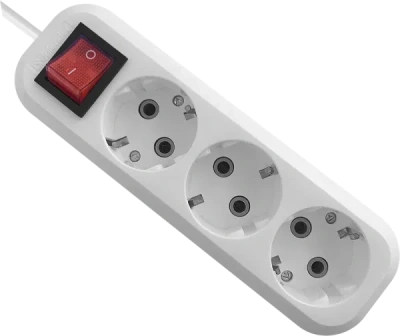 Сетевой фильтр Defender L330  3 розеток 10 м, белый 16A