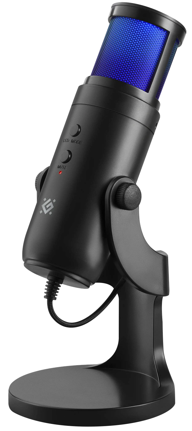 Стрим Микрофон Defender Galactar GMC 250, USB.LED Черный