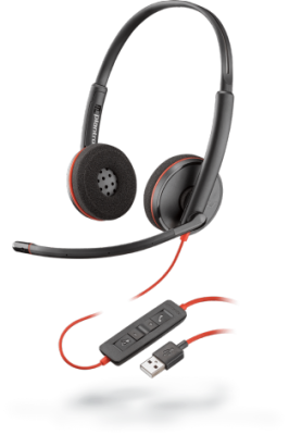Наушники PLANTRONICS BLACKWIRE C3220 USB-С+адаптер USB-A (Poly) Bulk