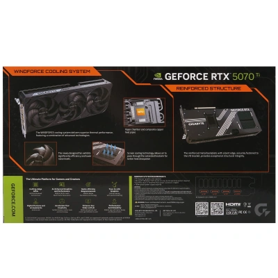 Видеокарта Gigabyte RTX5070Ti WINDFORCE SFF 16G GDDR7 (GV-N507TWF3OC-16GD)