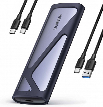 Корпус для установки M.2 SSD накопителя SATA M+B key/NVME M-Key (USB 3.1 Gen 2) CM400 (90264) UGREEN