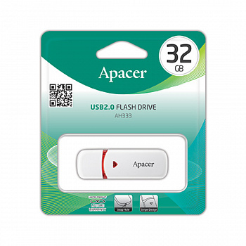 Flash DRIVE USB 32GB AH333 белый (Apacer) USB 2.0