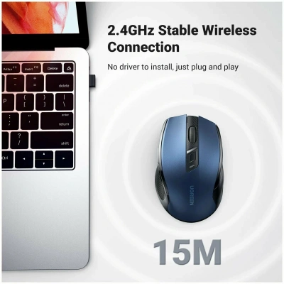 Мышь Ugreen MU006(15064) Cyan, USB (Wireless)