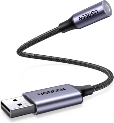 Кабель USB 2.0 - Audio 3.5mm Mic&Ear CM477 UGREEN 30757