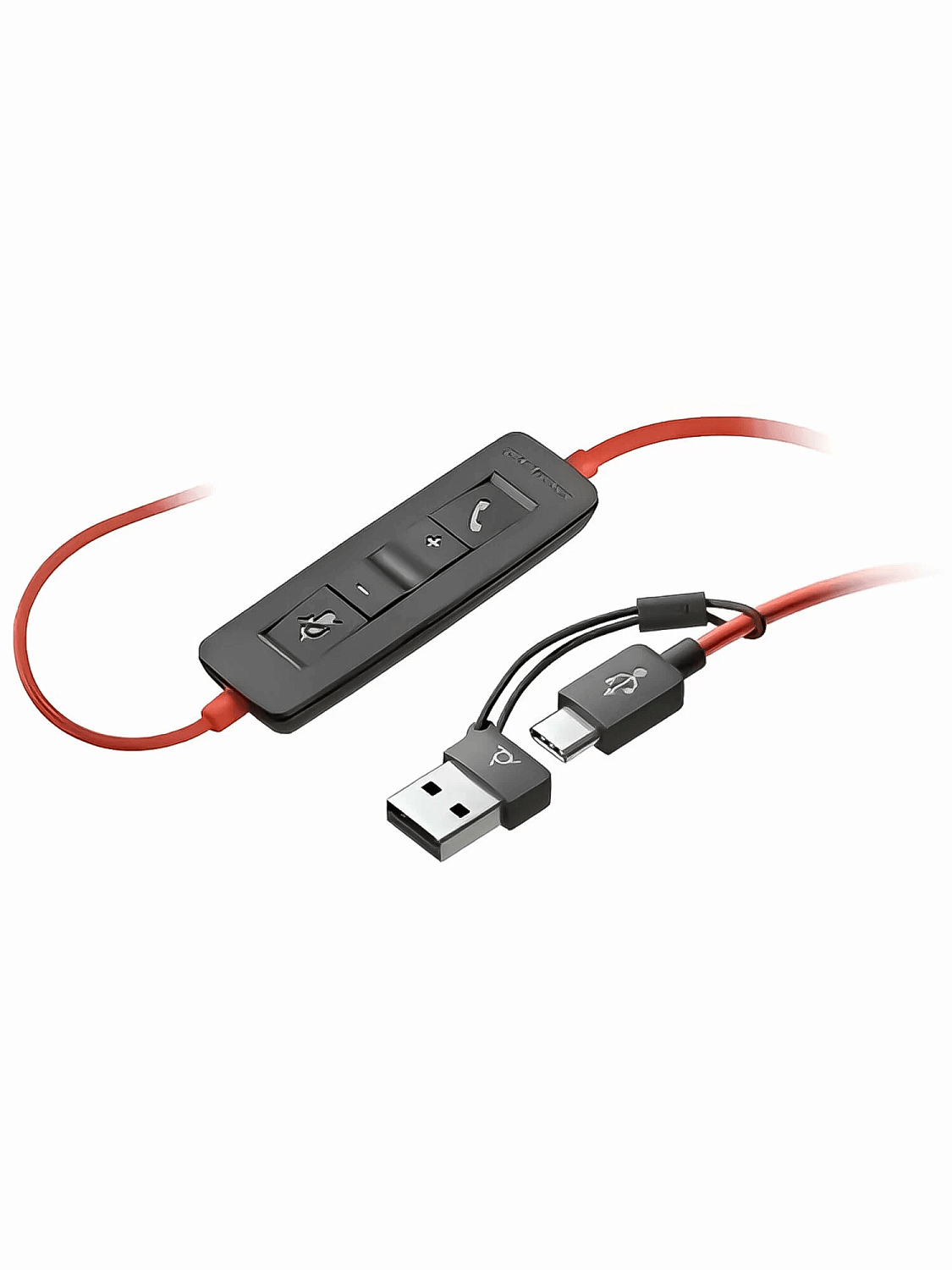 Наушники PLANTRONICS BLACKWIRE C3220 USB-С+адаптер USB-A (Poly) Bulk