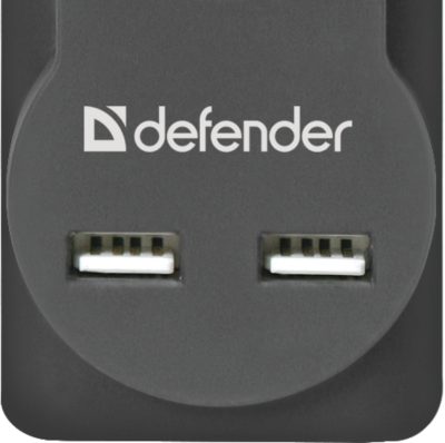 Сетевой фильтр Defender DFS-755 5 розеток+2 USB 5 м