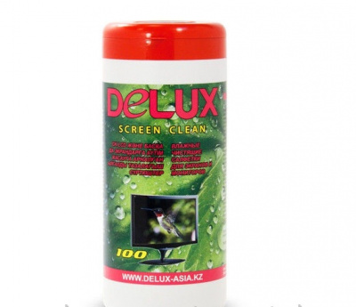 Чистящие салфетки для мониторов Delux Screen Clean (100шт.)
