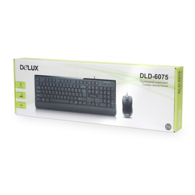 Клавиатура+мышь Delux DLD-6075OUB USB
