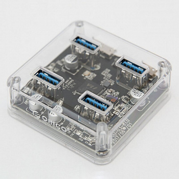 HUB USB ORICO MH4UC-U3-05-CR-BP (Cable 0.5m MicroB to USB A, USB 3.0 * 4)