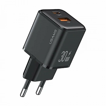 Зарядное устройство сетевое CC189TC01 (USAMS) СЗУ/Type C/USB 30W Black