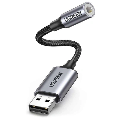 Кабель USB 2.0 - Audio 3.5mm Mic&Ear CM477 UGREEN 30757