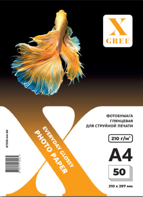 Бумага X-GREE А4 210гр. 50л. (глянцевая)