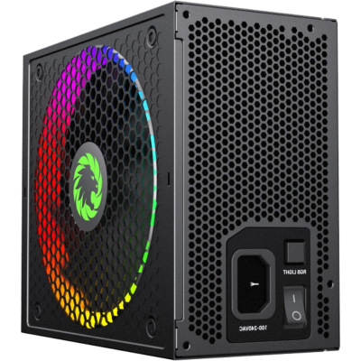 Блок питания Gamemax (750W) RGB750 PRO Gold Black (Modular, Вентилятор 14 см, Подсветка RGB, Чёрный)