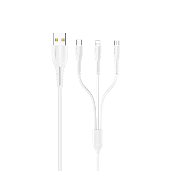 Кабель 3в1 SJ367USB02 (USAMS) 1m white  
