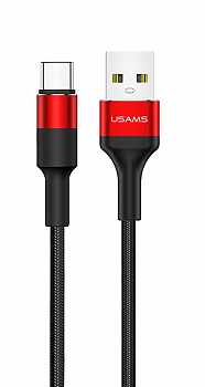 Кабель TYPE C to USB USAMS SJ221TC02 red