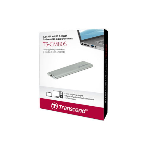 External Case SSD M.2  to USB 3.0 (TS-CM80S) (Transend) СПЕЦ ЦЕНА