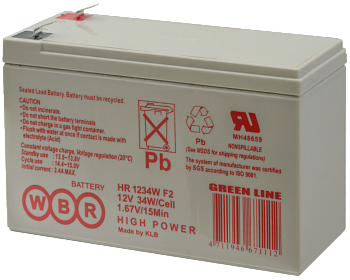 #батарея 12Vx9Ah WBR HR 1234W