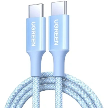 Кабель USB - USB C 480Mbps. 5A 100W 1m голубой (UGREEN)L502 65253