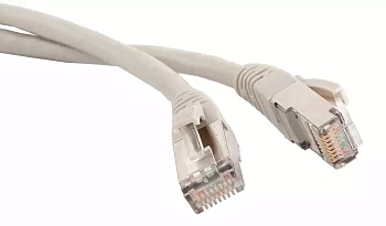 Патч-корд LANMASTER UTP кат. 5е с заливными колпачками TWT-45-45-3.0-GY, 3м СПЕЦ ЦЕНА