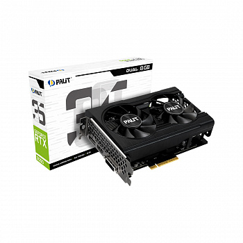 Видеокарта GeForce RTX3050 DUAL 8G GDDR6 (PALIT) (NE63050018P1-1070D)