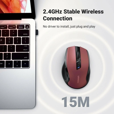 Мышь Ugreen MU006(15065) Red, USB (Wireless)