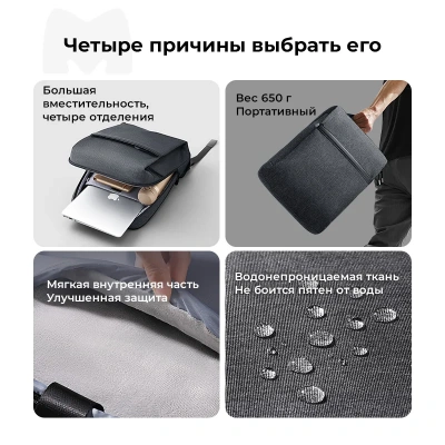 Сумка-рюкзак для ноутбука UGREEN LP664 15"-15.6" (grey)