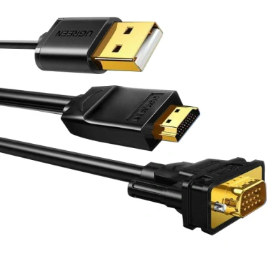 Кабель HDMI - VGA UGREEN MM101 1.5m, 30449