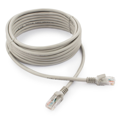 Патч-корд  RJ-45 6 Cablexpert PP6U-5M, UTP, 5m,  6 cat Grey фото