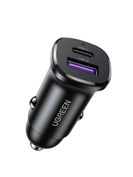 Зарядное устройство автомобильное UGREEN UCB-C+USB-A 30W 25845