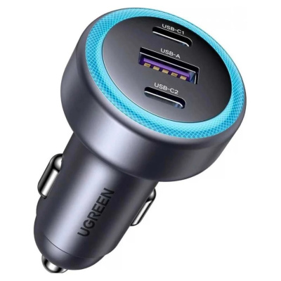 Зарядное устройство автомобильное UGREEN (45843) 2*USB-C+USB-A 30W EC307 фото