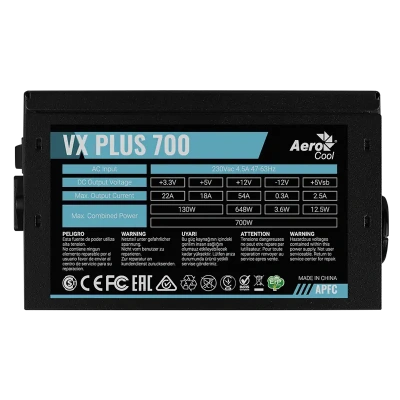 Блок питания P4 (700W) Aerocool VX-700 Plus Stealth