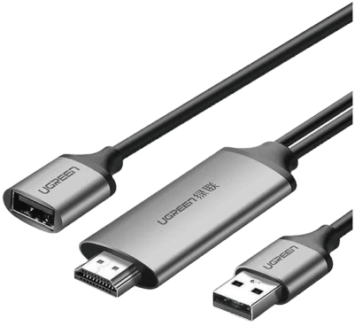 Кабель UGREEN CM151 USB to HDMI Digital AV Adapter 1.5m (Gray). 50291