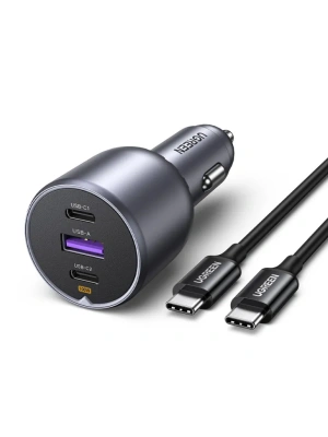 Зарядное устройство автомобильное UGREEN (55511) 2C1A 130W+кабель 1m EC705 фото