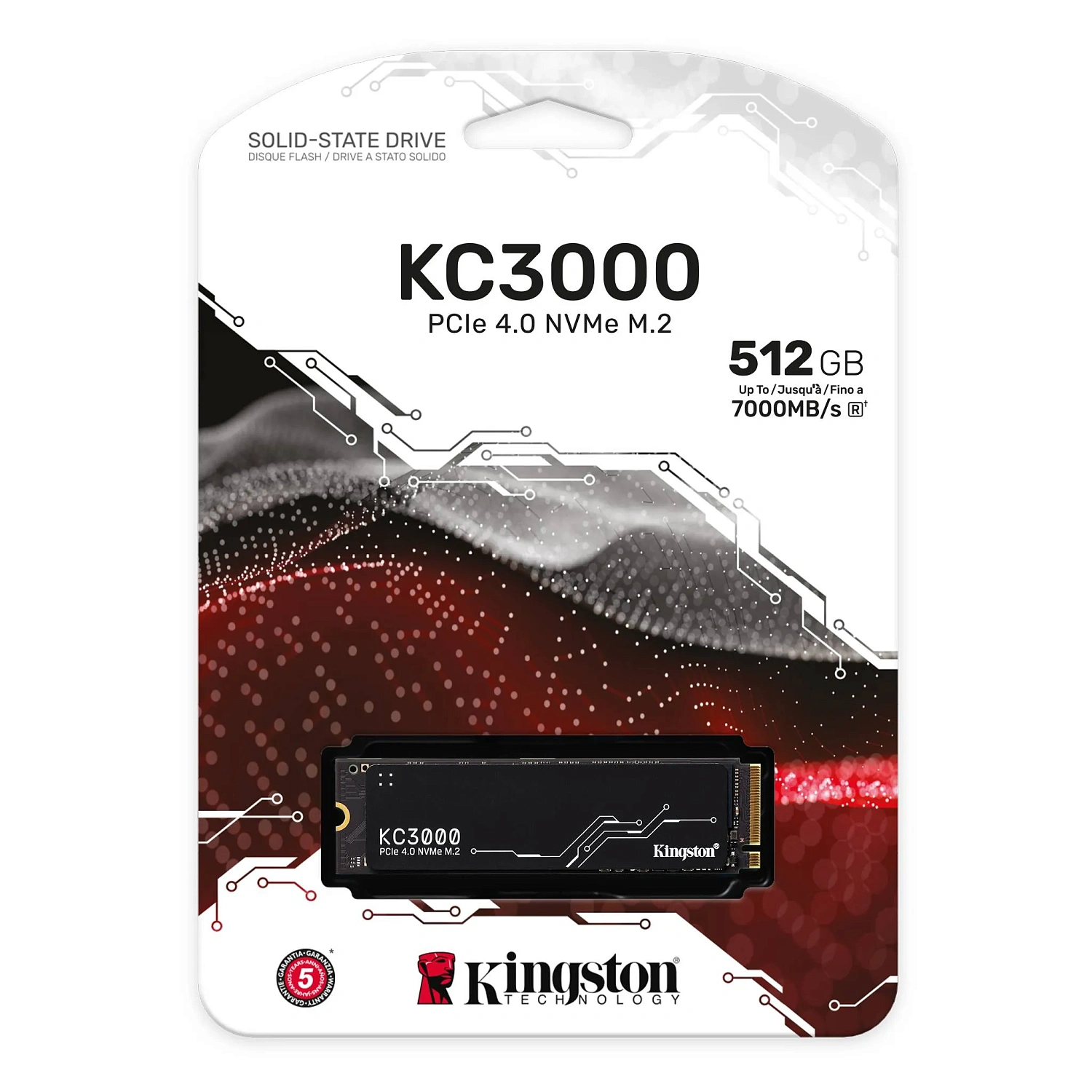 SSD 512Gb Kingston M.2 PCIe 4.0 NVMe (SKC3000S/512G)