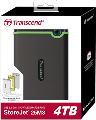 HDD 4Tb Transcend 2,5" STOREJET 25M3S (ext, USB 3.0)