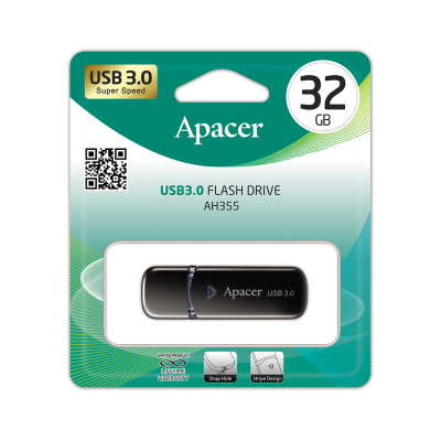 Flash DRIVE USB 32GB AH355 черный (Apacer) USB 3.2
