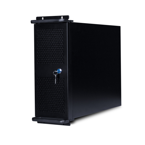 Корпус Delux, DLC-MU415, 19" 4U, 55*43*17.6 см, с салазками DLA-419, Чёрный,